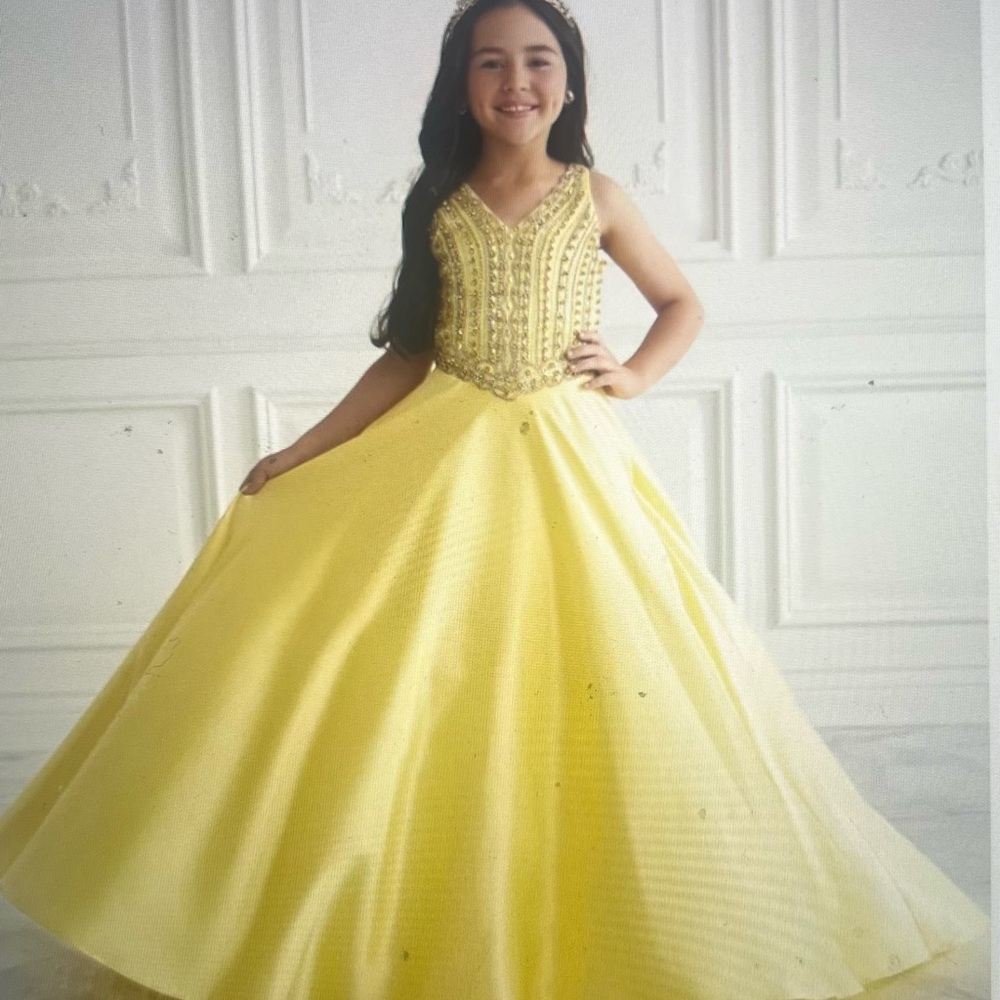 Charming Yellow Formal Kids Dress